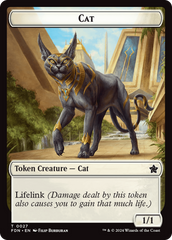 Cat (0027) // Phyrexian Goblin Double-Sided Token [Foundations Tokens] | Tabernacle Games