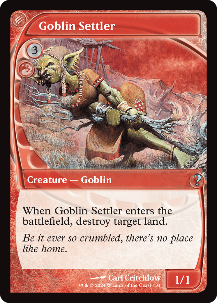 Goblin Settler (Future Sight) [Mystery Booster 2] | Tabernacle Games