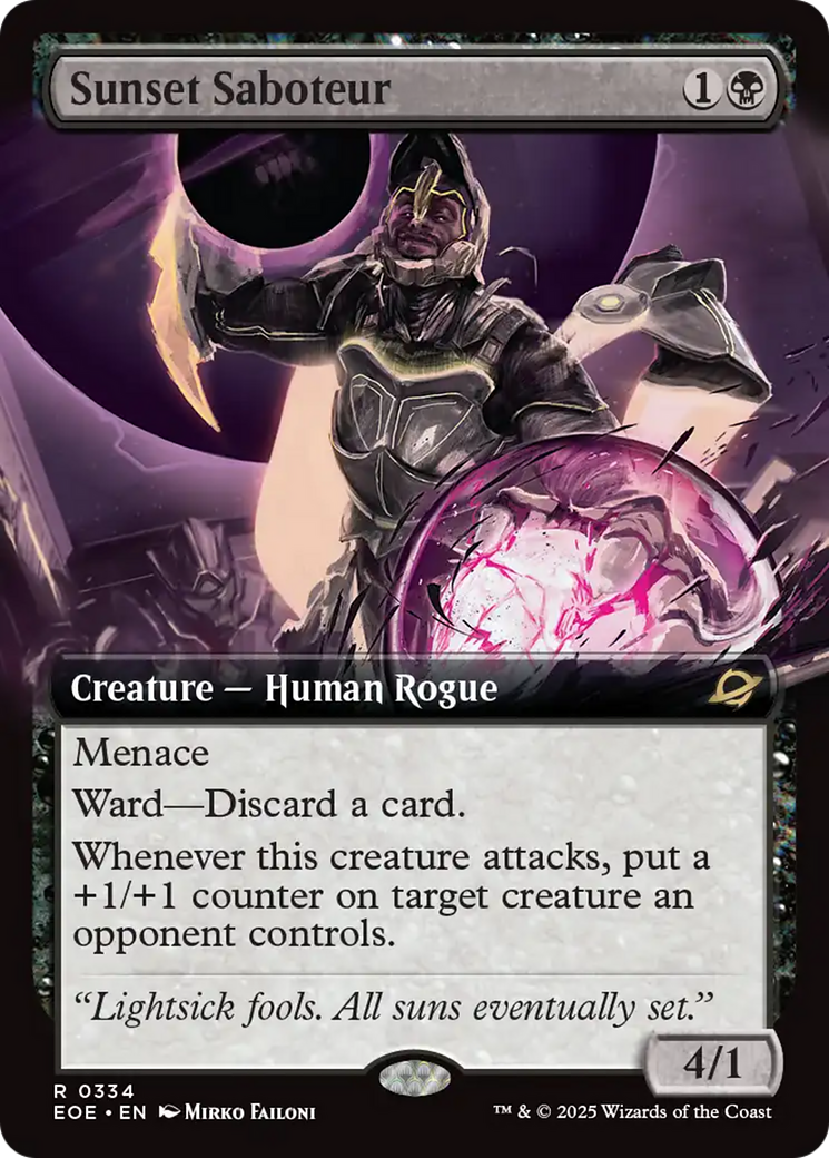 Sunset Saboteur (Extended Art) [Edge of Eternities] | Tabernacle Games