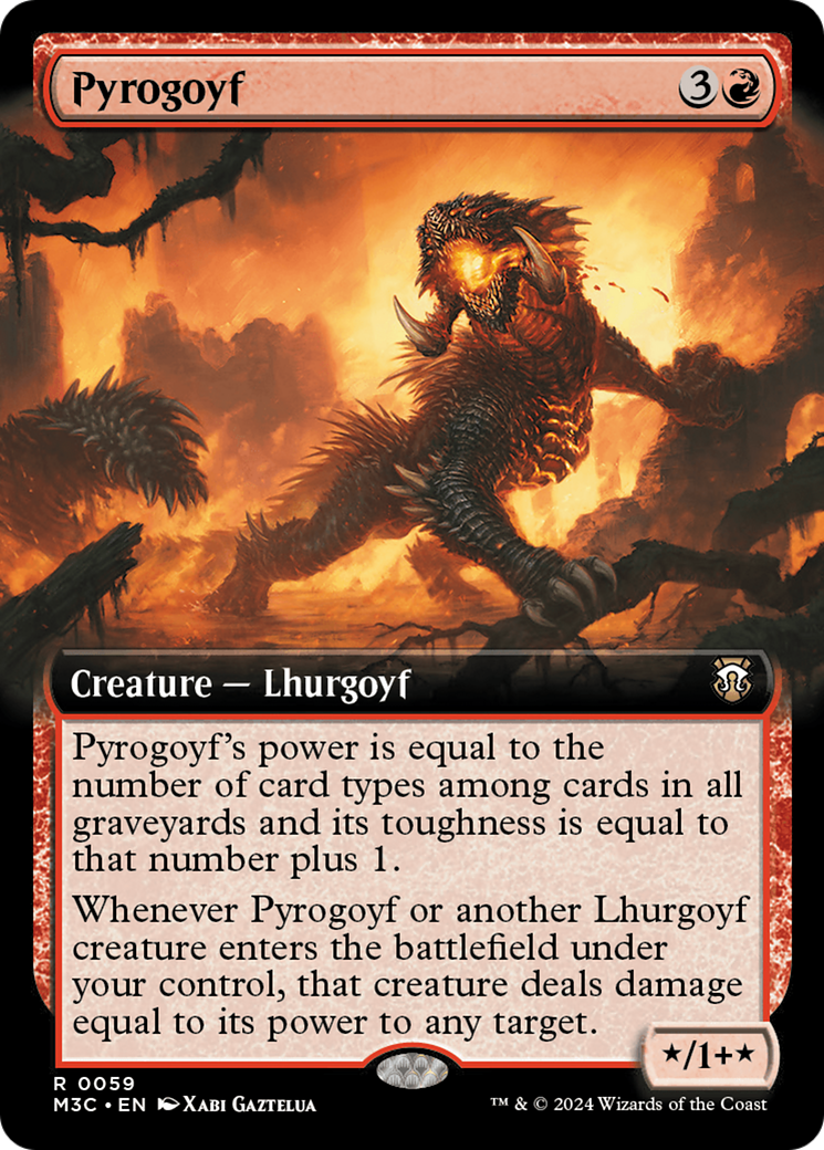 Pyrogoyf (Extended Art) [Modern Horizons 3 Commander] | Tabernacle Games