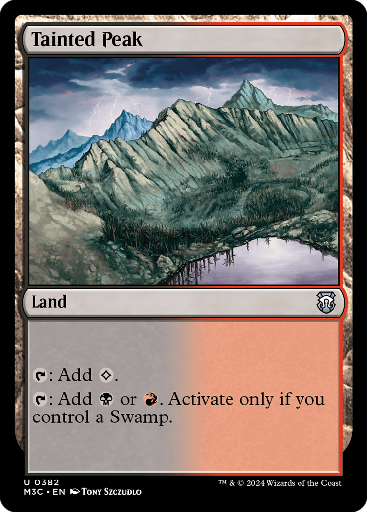 Tainted Peak (Ripple Foil) [Modern Horizons 3 Commander] | Tabernacle Games