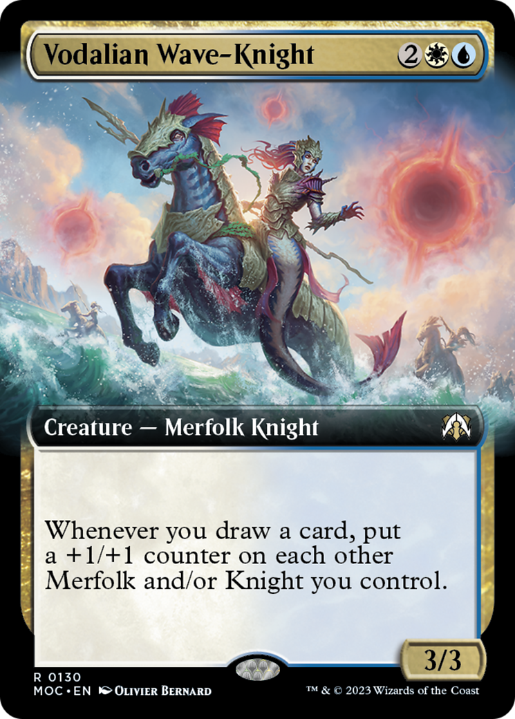Vodalian Wave-Knight (Extended Art) [March of the Machine Commander] | Tabernacle Games