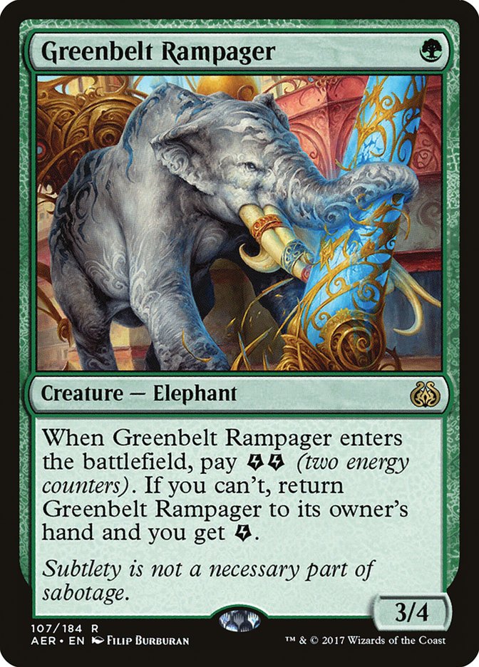 Greenbelt Rampager [Aether Revolt] | Tabernacle Games
