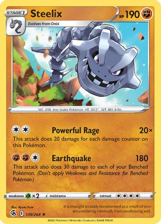 Steelix (139/264) (Theme Deck Exclusive) [Sword & Shield: Fusion Strike] | Tabernacle Games