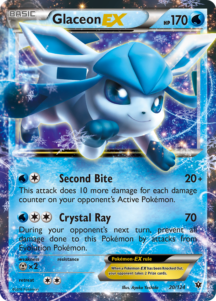 Glaceon EX (20/124) [XY: Fates Collide] | Tabernacle Games