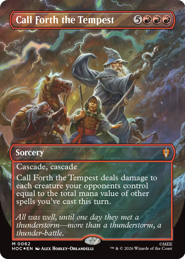 Call Forth the Tempest (Borderless) (Surge Foil) [The Hobbit: Eternal-Legal] | Tabernacle Games