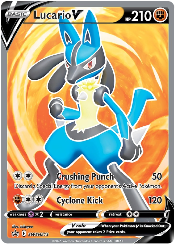 Lucario V (SWSH213) [Sword & Shield: Black Star Promos] | Tabernacle Games