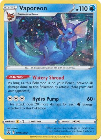 Vaporeon (SWSH072) [Sword & Shield: Black Star Promos] | Tabernacle Games