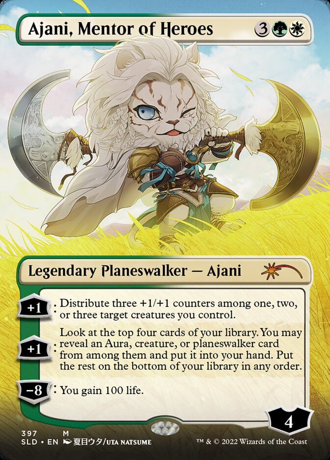 Ajani, Mentor of Heroes (Borderless) [Secret Lair Drop Series] | Tabernacle Games