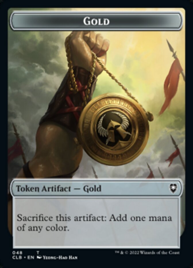 Gold // Dragon Double-Sided Token [Commander Legends: Battle for Baldur's Gate Tokens] | Tabernacle Games