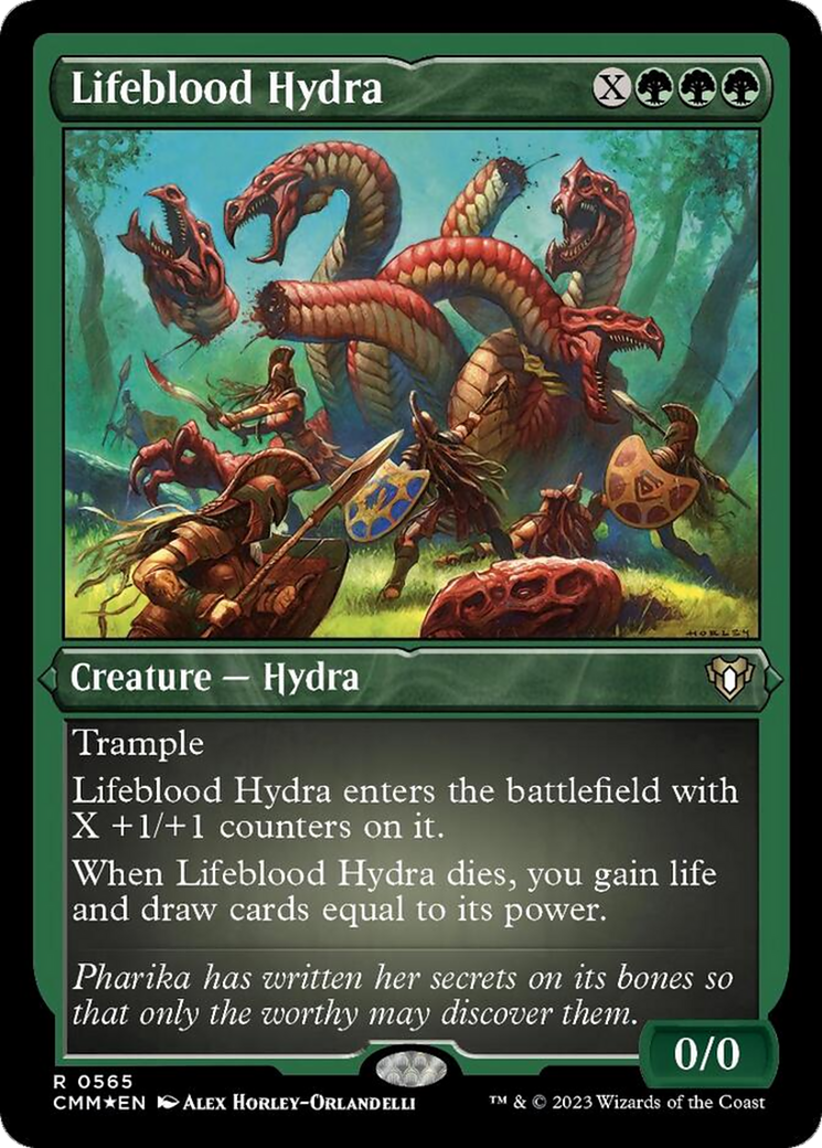 Lifeblood Hydra (Foil Etched) [Commander Masters] | Tabernacle Games