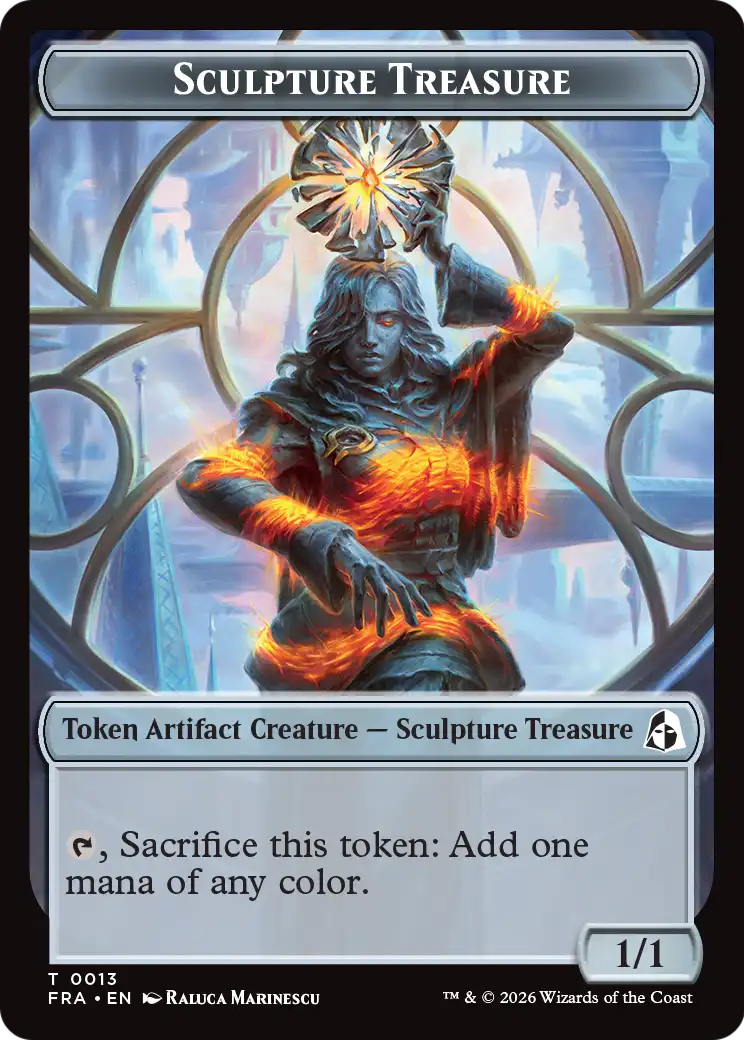 Sculpture Treasure // Beast Double-Sided Token [Reality Fracture Tokens] | Tabernacle Games