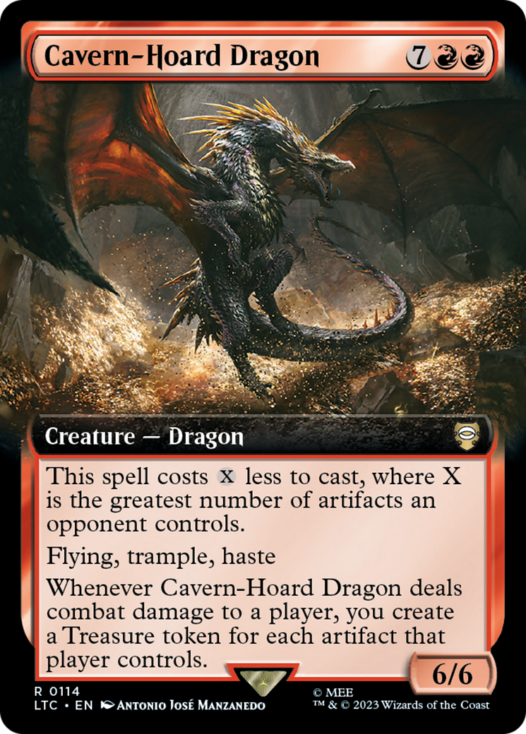 Cavern-Hoard Dragon (Extended Art) [The Lord of the Rings: Tales of Middle-Earth Commander] | Tabernacle Games