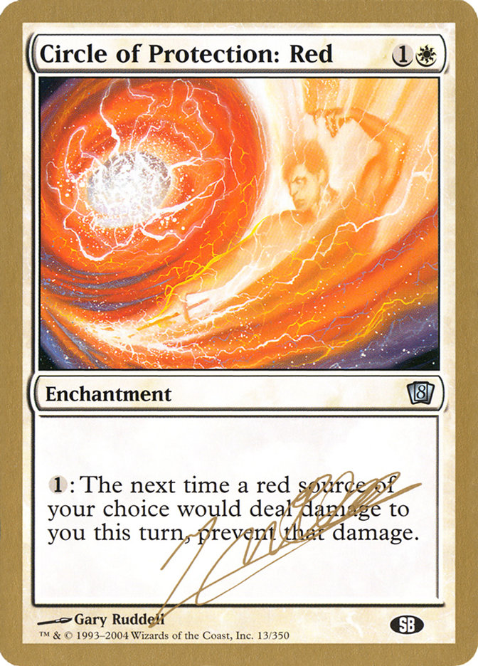 Circle of Protection: Red (Julien Nuijten) (SB) [World Championship Decks 2004] | Tabernacle Games