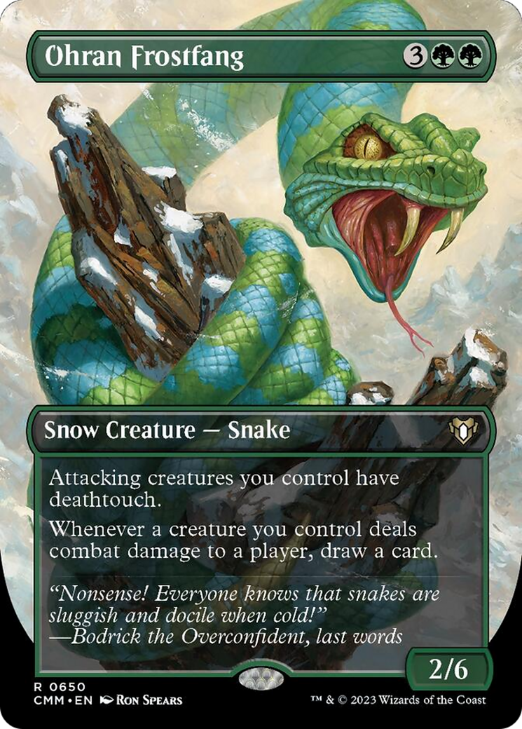 Ohran Frostfang (Borderless Alternate Art) [Commander Masters] | Tabernacle Games
