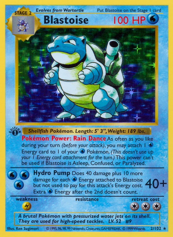 Blastoise (2/102) (Shadowless) [Base Set 1st Edition] | Tabernacle Games