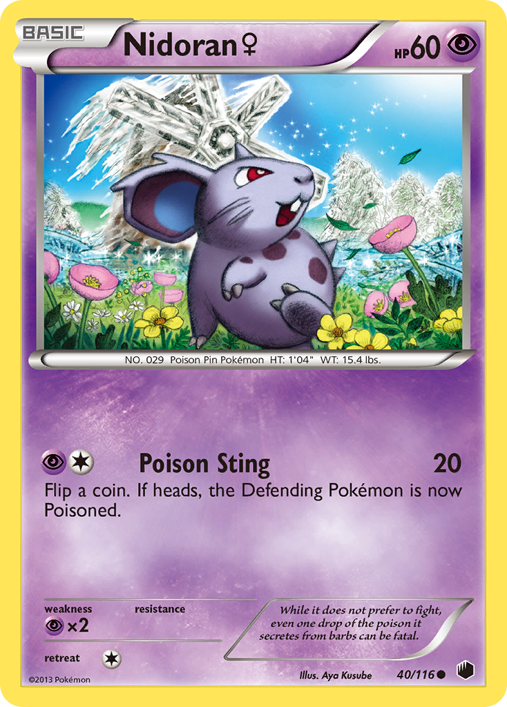 Nidoran (40/116) (Female) [Black & White: Plasma Freeze] | Tabernacle Games
