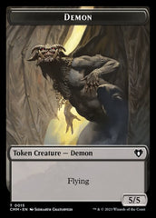 Zombie (0019) // Demon Double-Sided Token [Commander Masters Tokens] | Tabernacle Games