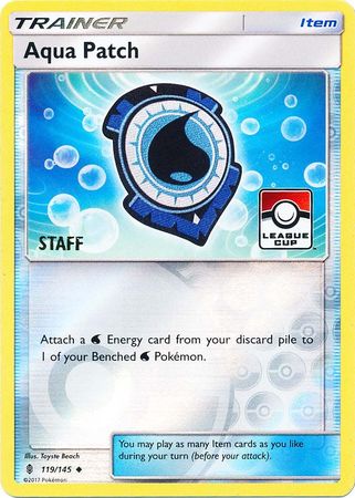 Aqua Patch (119/145) (League Promo Staff) [Sun & Moon: Guardians Rising] | Tabernacle Games