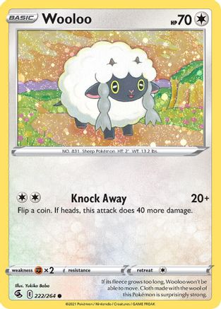 Wooloo (222/264) (Cosmos Holo) [Sword & Shield: Fusion Strike] | Tabernacle Games