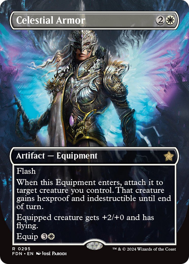 Celestial Armor (Borderless) [Foundations] | Tabernacle Games