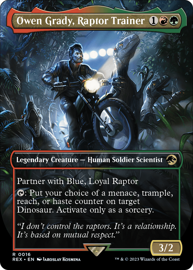 Owen Grady, Raptor Trainer (Borderless) [Jurassic World Collection] | Tabernacle Games