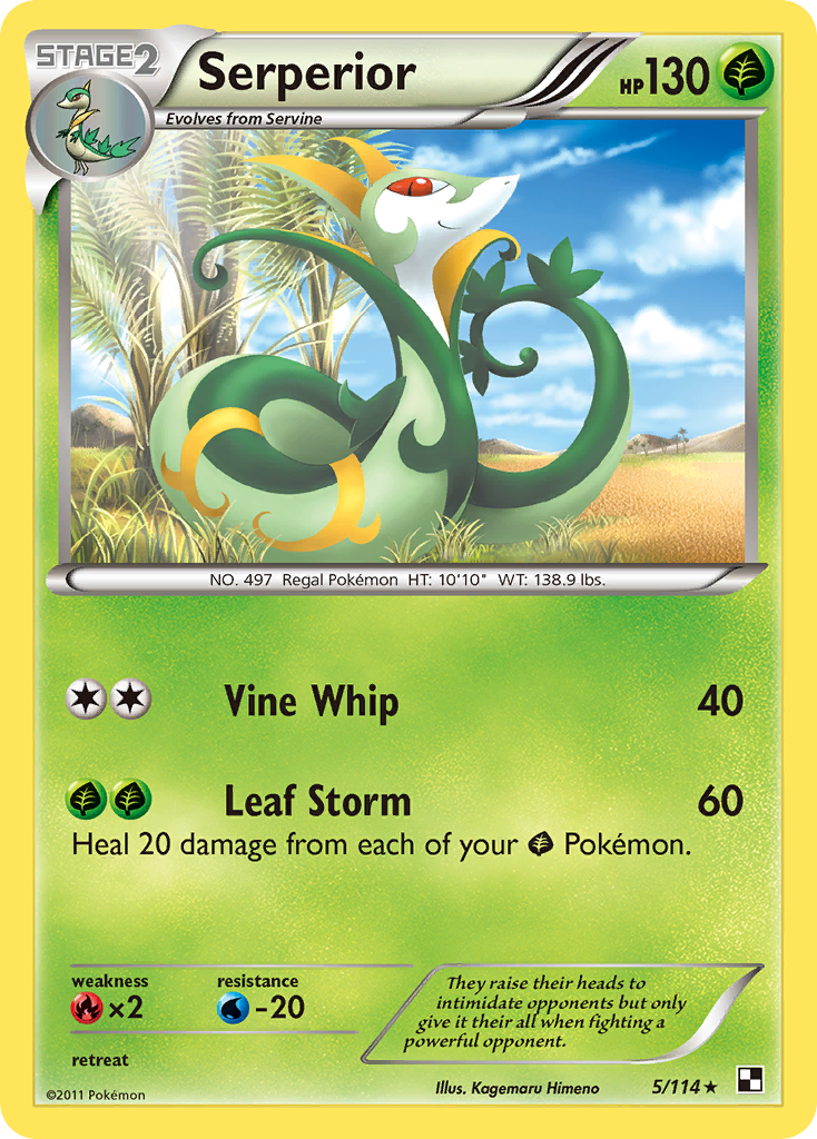 Serperior (5/114) (Green Tornado) (Theme Deck Exclusive) [Black & White: Base Set] | Tabernacle Games