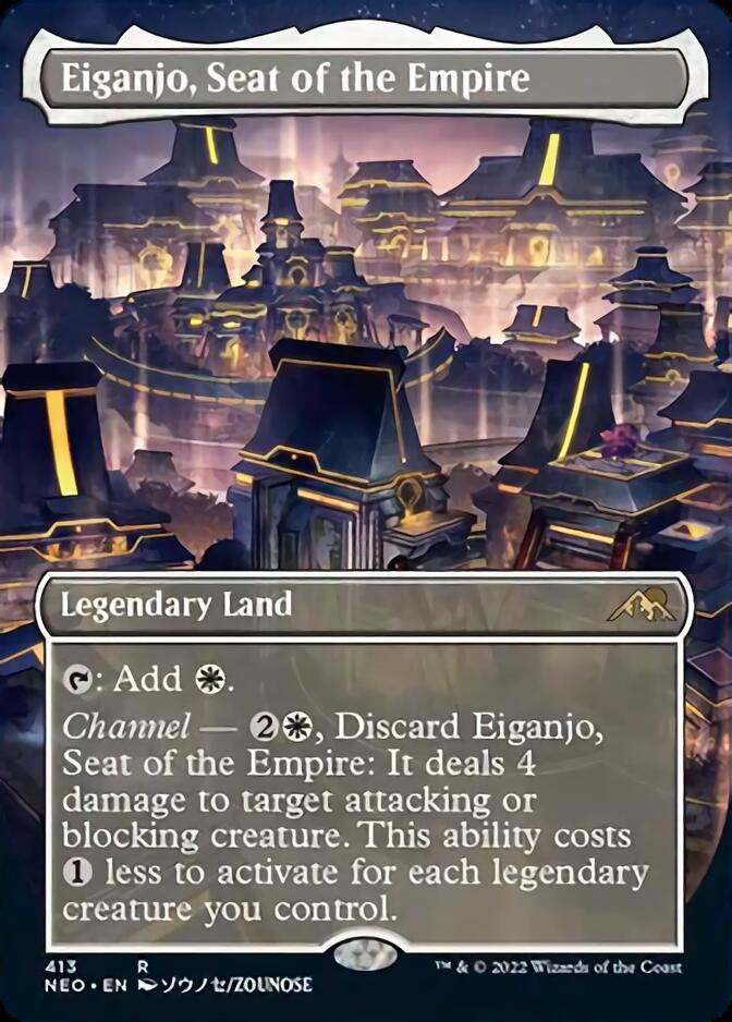 Eiganjo, Seat of the Empire (Borderless Alternate Art) [Kamigawa: Neon Dynasty] | Tabernacle Games