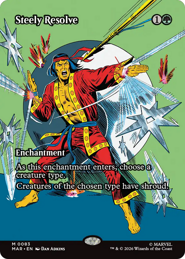 Steely Resolve (Borderless) [Marvel Universe: Eternal-Legal] | Tabernacle Games