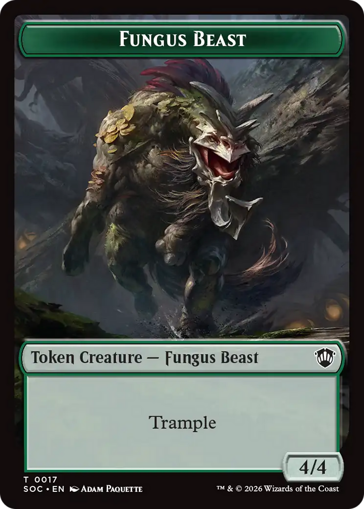 Goat // Fungus Beast Double-Sided Token [Secrets of Strixhaven Commander Tokens] | Tabernacle Games