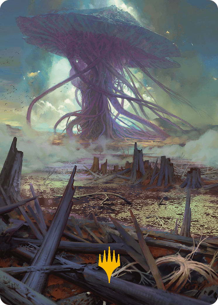 Swamp Art Card (Gold-Stamped Planeswalker Symbol) [Modern Horizons 3 Art Series] | Tabernacle Games