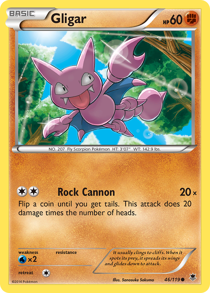 Gligar (46/119) [XY: Phantom Forces] | Tabernacle Games