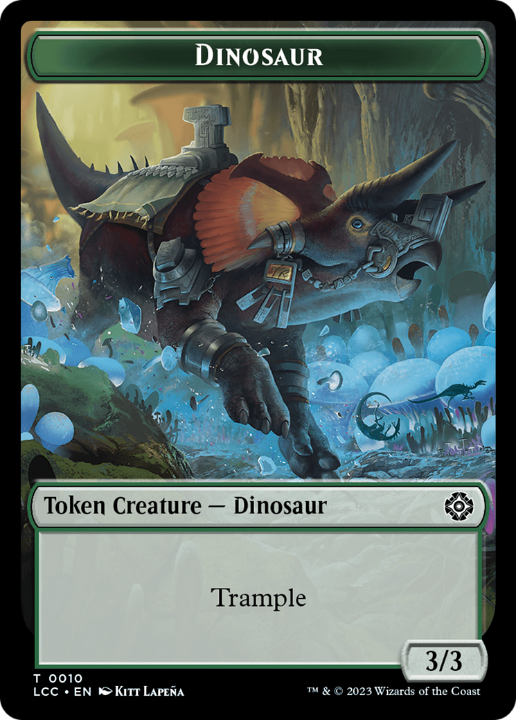 Dinosaur Beast // Dinosaur Double-Sided Token [The Lost Caverns of Ixalan Commander Tokens] | Tabernacle Games