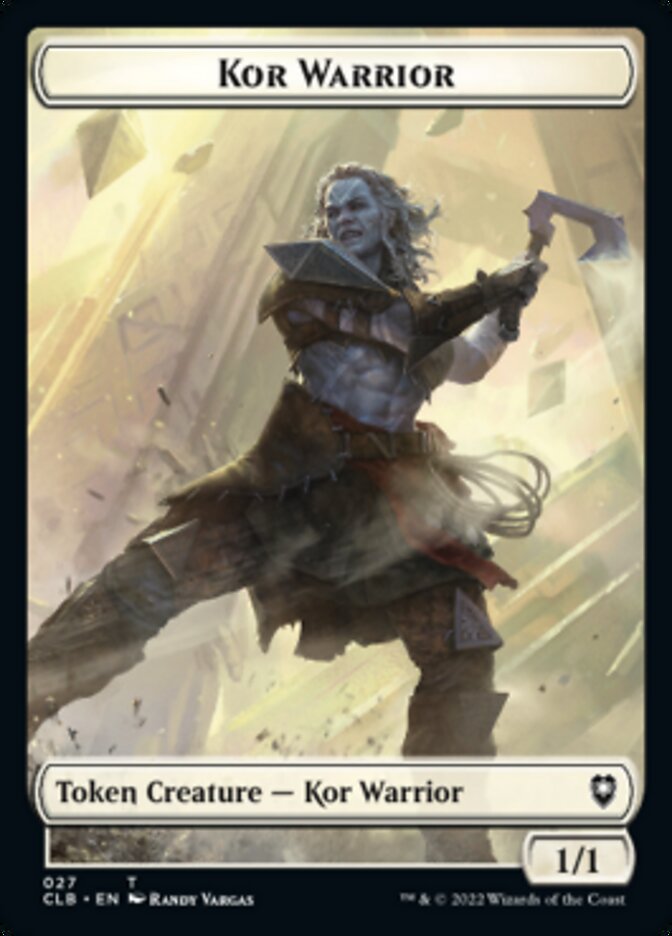 Kor Warrior // Wizard Double-Sided Token [Commander Legends: Battle for Baldur's Gate Tokens] | Tabernacle Games
