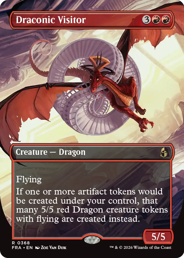 Draconic Visitor (Borderless) [Reality Fracture] | Tabernacle Games