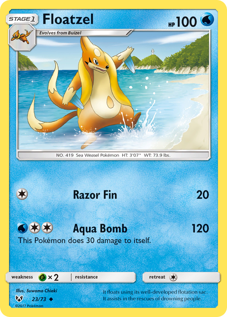 Floatzel (23/73) [Sun & Moon: Shining Legends] | Tabernacle Games