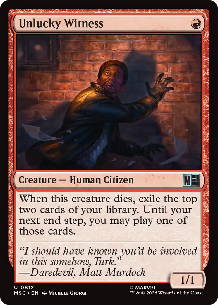 Unlucky Witness [Marvel Super Heroes Commander] | Tabernacle Games