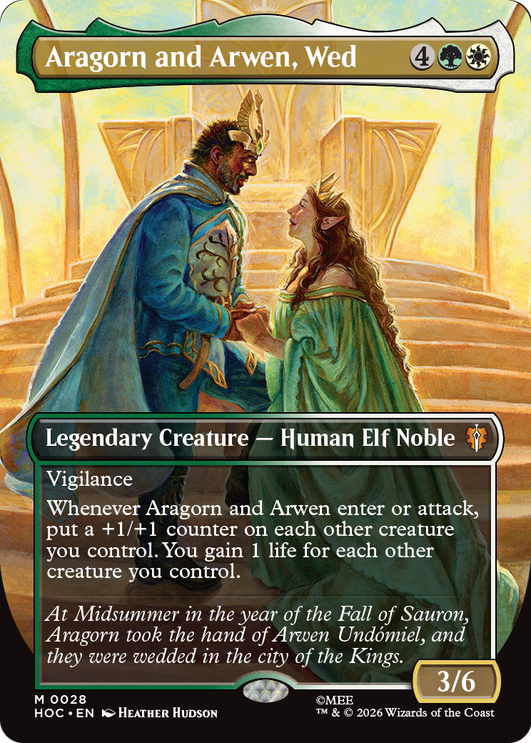 Aragorn and Arwen, Wed (Borderless) [The Hobbit: Eternal-Legal] | Tabernacle Games