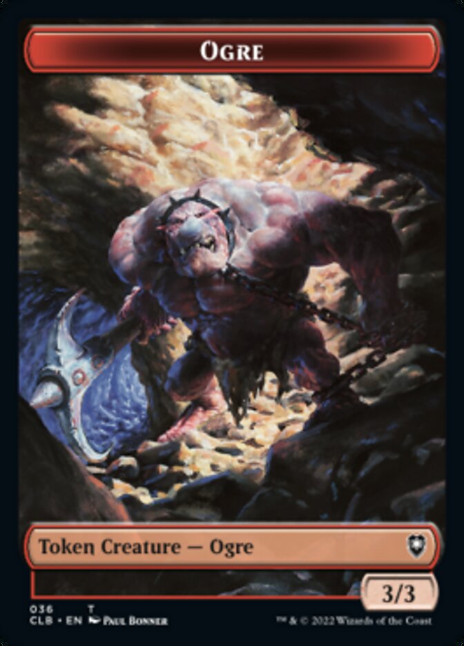Boar // Ogre Double-Sided Token [Commander Legends: Battle for Baldur's Gate Tokens] | Tabernacle Games