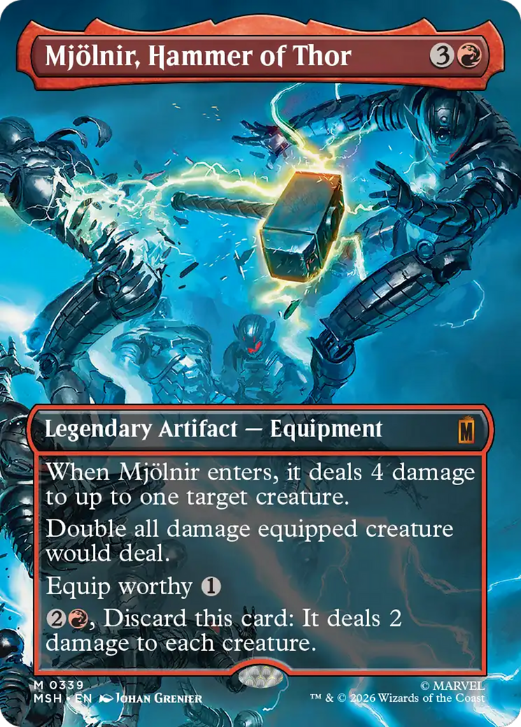 Mjolnir, Hammer of Thor (Borderless) (0339) [Marvel Super Heroes] | Tabernacle Games