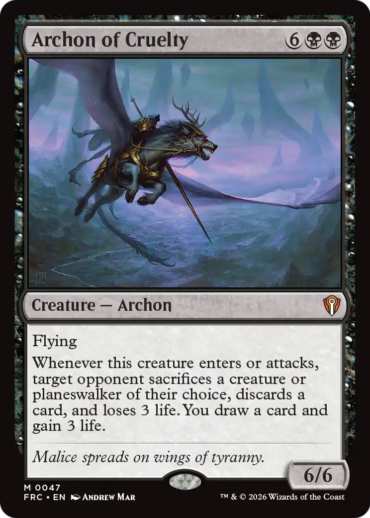Archon of Cruelty [Reality Fracture Commander] | Tabernacle Games