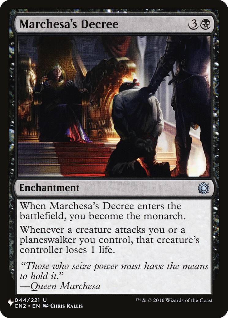 Marchesa's Decree [The List] | Tabernacle Games