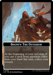 Bounty: The Outsider // Bounty Rules Double-Sided Token [Outlaws of Thunder Junction Commander Tokens] | Tabernacle Games