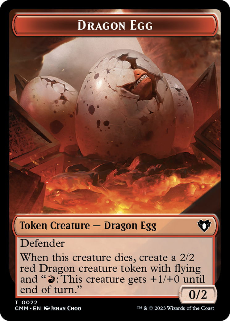 Dragon Egg Token [Commander Masters Tokens] | Tabernacle Games