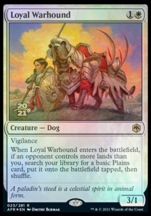 Loyal Warhound [Dungeons & Dragons: Adventures in the Forgotten Realms Prerelease Promos] | Tabernacle Games