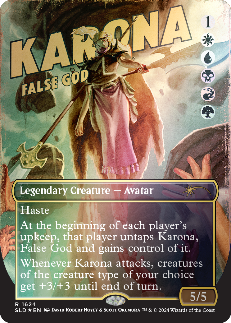Karona, False God (Rainbow Foil) [Secret Lair Drop Series] | Tabernacle Games