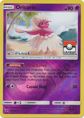 Oricorio (55/145) (League Promo 2nd Place) [Sun & Moon: Guardians Rising] | Tabernacle Games