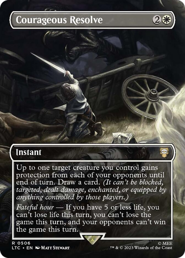 Courageous Resolve (Borderless) [The Lord of the Rings: Tales of Middle-Earth Commander] | Tabernacle Games