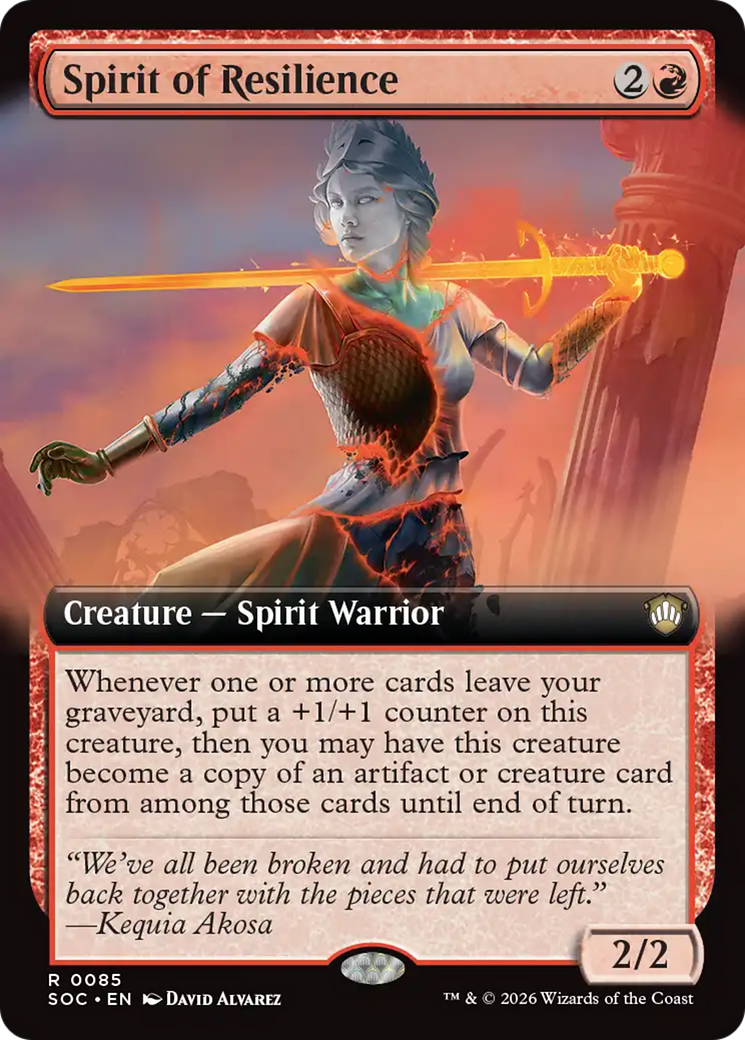 Spirit of Resilience (Extended Art) [Secrets of Strixhaven Commander] | Tabernacle Games