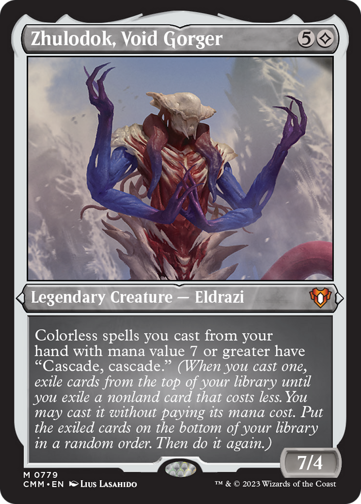 Zhulodok, Void Gorger (Display Commander) (Foil Etched) [Commander Masters] | Tabernacle Games